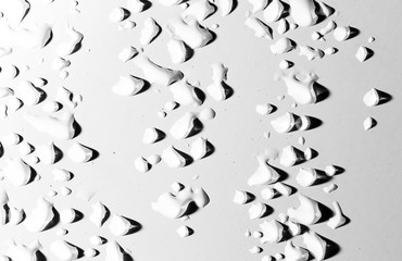 water drops on a white background