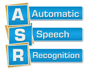 ASR - Automatic Speech Recognition Blue Squares Vertical 