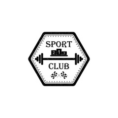Sport club logo in vintage style. Vector illustration