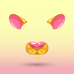 Cartoon muzzle of a hamster face.