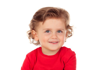 Adorable baby with curly hair