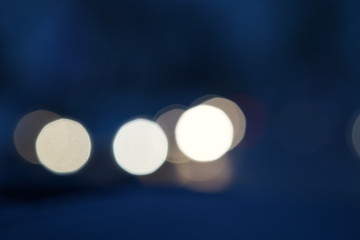 Night city street lights bokeh background