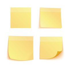 .Modern vector illustration of Colorful stick note set isolated on white background