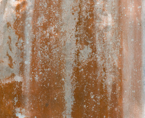 rusty corrugated iron metal sheet texture of old roof