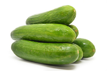Fresh cucumbers isolated