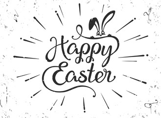 VECTOR design for Easter. Hand drawn lettering text 