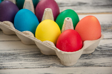 Colored easter eggs