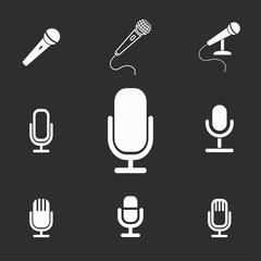 Microphone icon set.