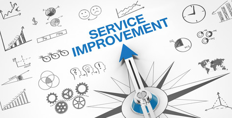 Service Improvement / Compass - obrazy, fototapety, plakaty