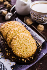 Cookie with sesame seeds.