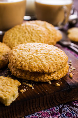 Cookie with sesame seeds.
