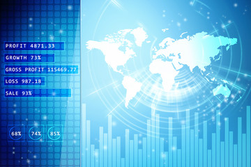 Stock market online business concept. business Graph 