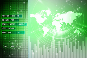 Stock market online business concept. business Graph 