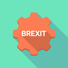 Long shadow gear with  the text BREXIT