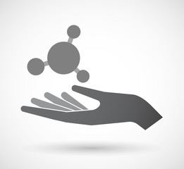 Isolated hand with  an interconnected net sign