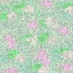  Abstract background of small triangles polygon blue and pink and white and green fragments light and dark sharp throughout the drawing