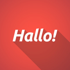 Illustration of  the text Hello! in the German language