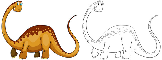 Doodles drafting animal for long neck dinosaur