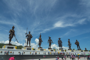 Hua Hin,THAILAND- SEMPTEMBER 27,2015:View of the Rajabhakti park, seven kings of Thailand were constructed by the Royal Thai Army at Hua Hin on September 27,2015 in Hua Hin,Thailand