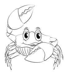 Animal outline for crab