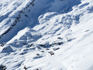 Kleine Chalets an dem Hängen des Reeti, kleine Scheidegg, Eiger, Interlaken-Oberhasli, Berner...