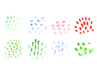 Vector set of various paint strokes and splashes