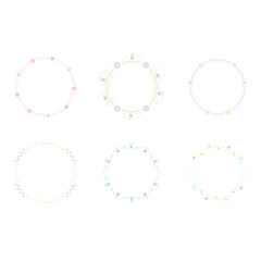 Vector set of various circular frames