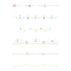 Vector set of decorated buntings