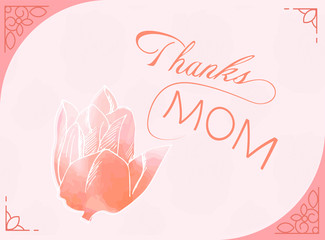 Greeting card with mothers day message