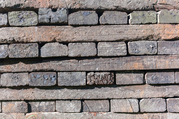 Wood Beams Stacked Background Detail