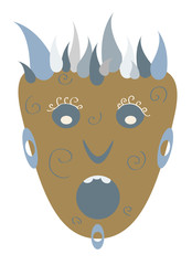 mask with scared face