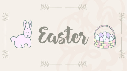 Greeting card with easter text