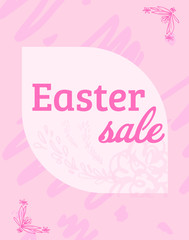 Greeting card with easter sale message