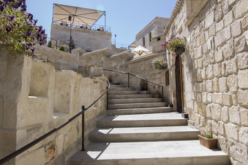 Fototapeta premium ancient city mediterranean stairs