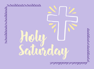 Greeting card with holy saturday message