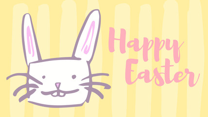 Greeting card with happy easter message