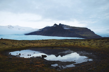 Small Lake in Field