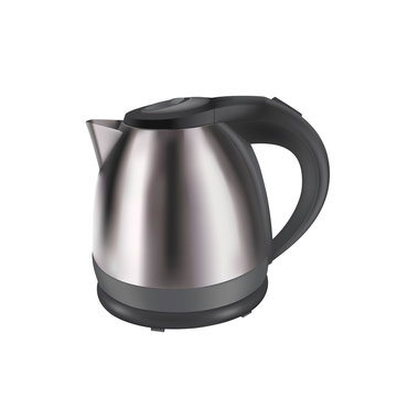 Photorealistic vector illustration of electric kettle isolated on white