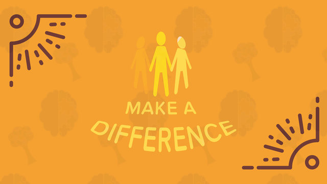 Greeting Card With Make A Difference Message