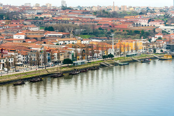 Fototapeta premium PORTO, PORTUGAL - February 23, 2016. Street view of old town Porto, Portugal, Europe, is the second largest city in Portugal, has a population of 1.4 million.