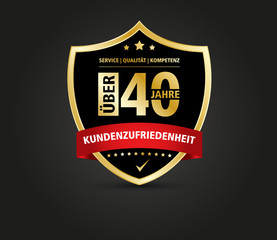 40 Jahre Kundenzufriedenheit gold