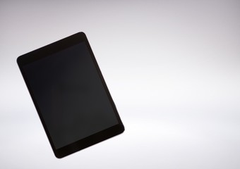 3D tablet against grey background