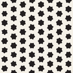 Stylish Doodle Scattered Shapes. Vector Seamless Black And White Freehand Pattern