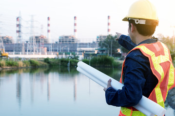 Engineers working in power stations.