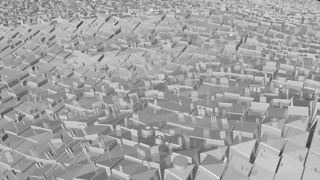 Abstract background from a futuristic city. Seamless loop