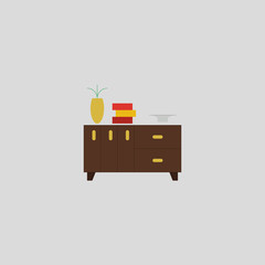 bookshelf icon flat design