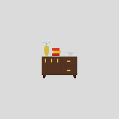 bookshelf icon flat design