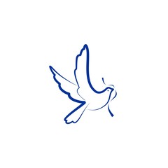 Dove bird vector logo