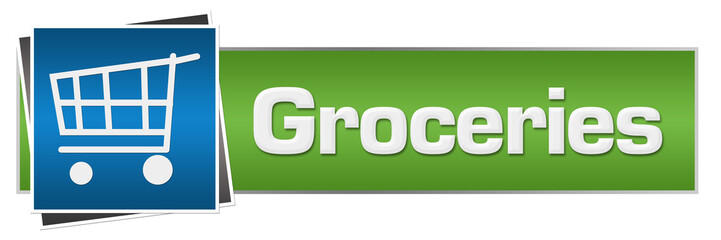 Groceries Green Blue Horizontal 