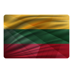 National flag of Lithuania in modern design style.